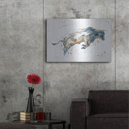 Luxe Metal Art 'Modern Bull Study I' by Ethan Harper, Metal Wall Art,36x24