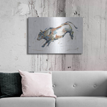 Luxe Metal Art 'Modern Bull Study II' by Ethan Harper, Metal Wall Art,36x24