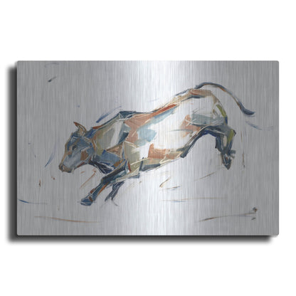 Luxe Metal Art 'Modern Bull Study II' by Ethan Harper, Metal Wall Art