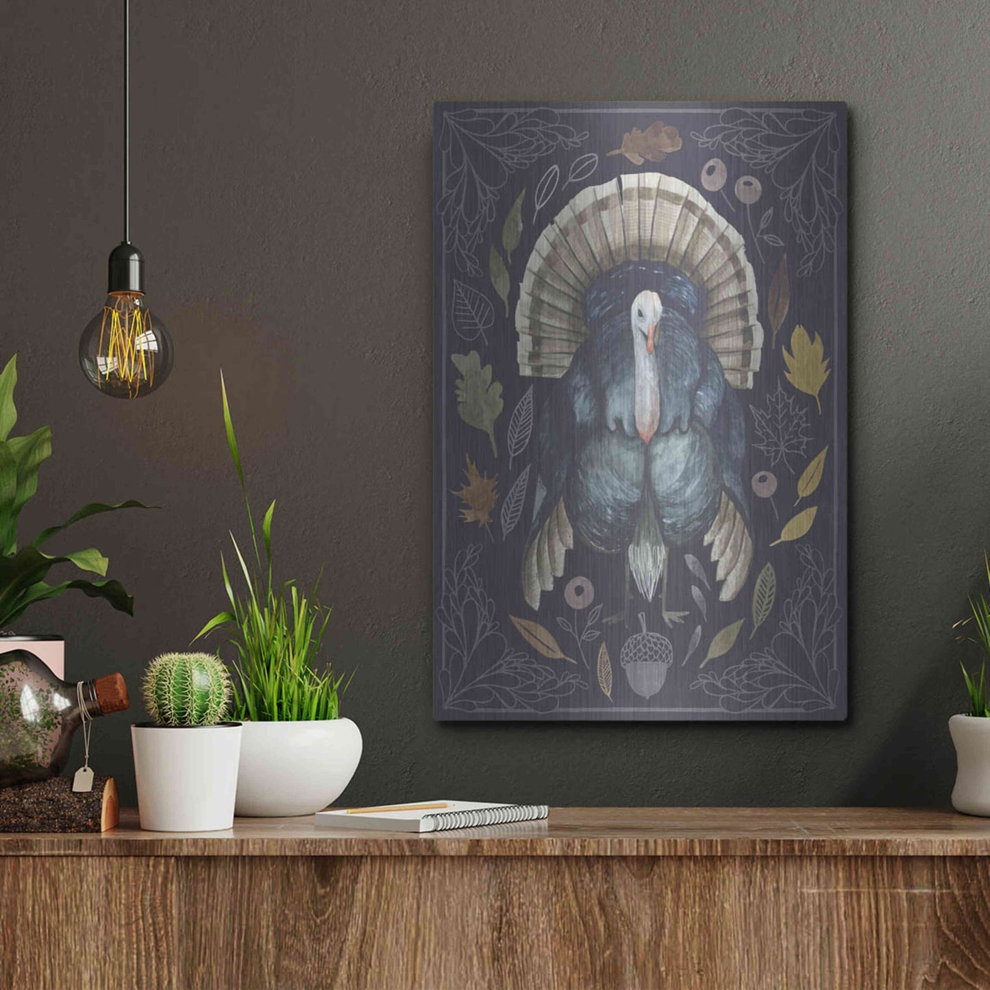 Luxe Metal Art 'Rainbow Harvest II' by Grace Popp, Metal Wall Art,12x16