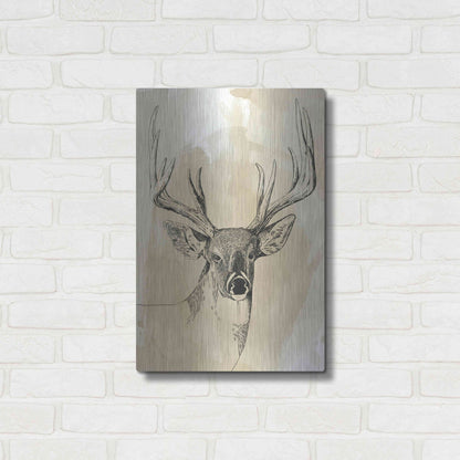 Luxe Metal Art 'Burnished Buck I' by Grace Popp, Metal Wall Art,16x24