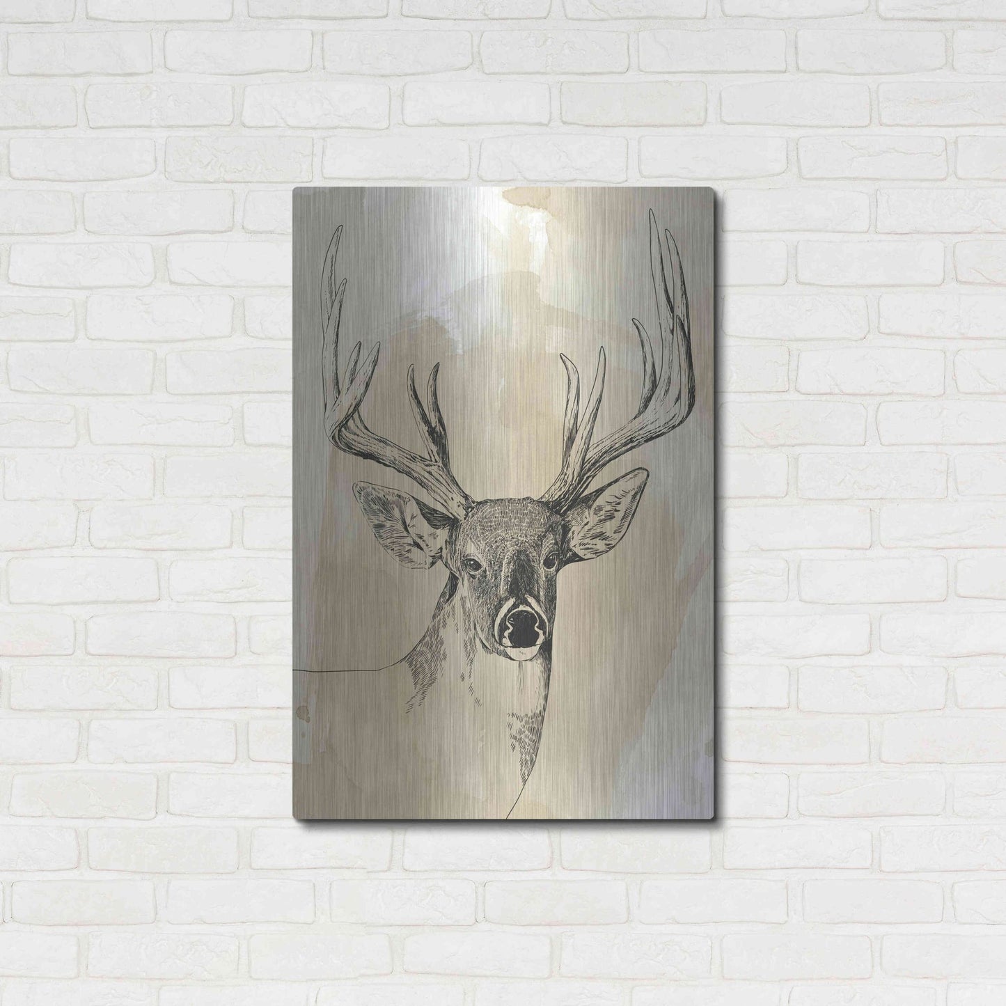 Luxe Metal Art 'Burnished Buck I' by Grace Popp, Metal Wall Art,24x36