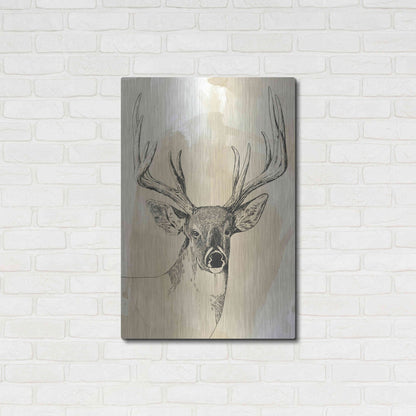 Luxe Metal Art 'Burnished Buck I' by Grace Popp, Metal Wall Art,24x36
