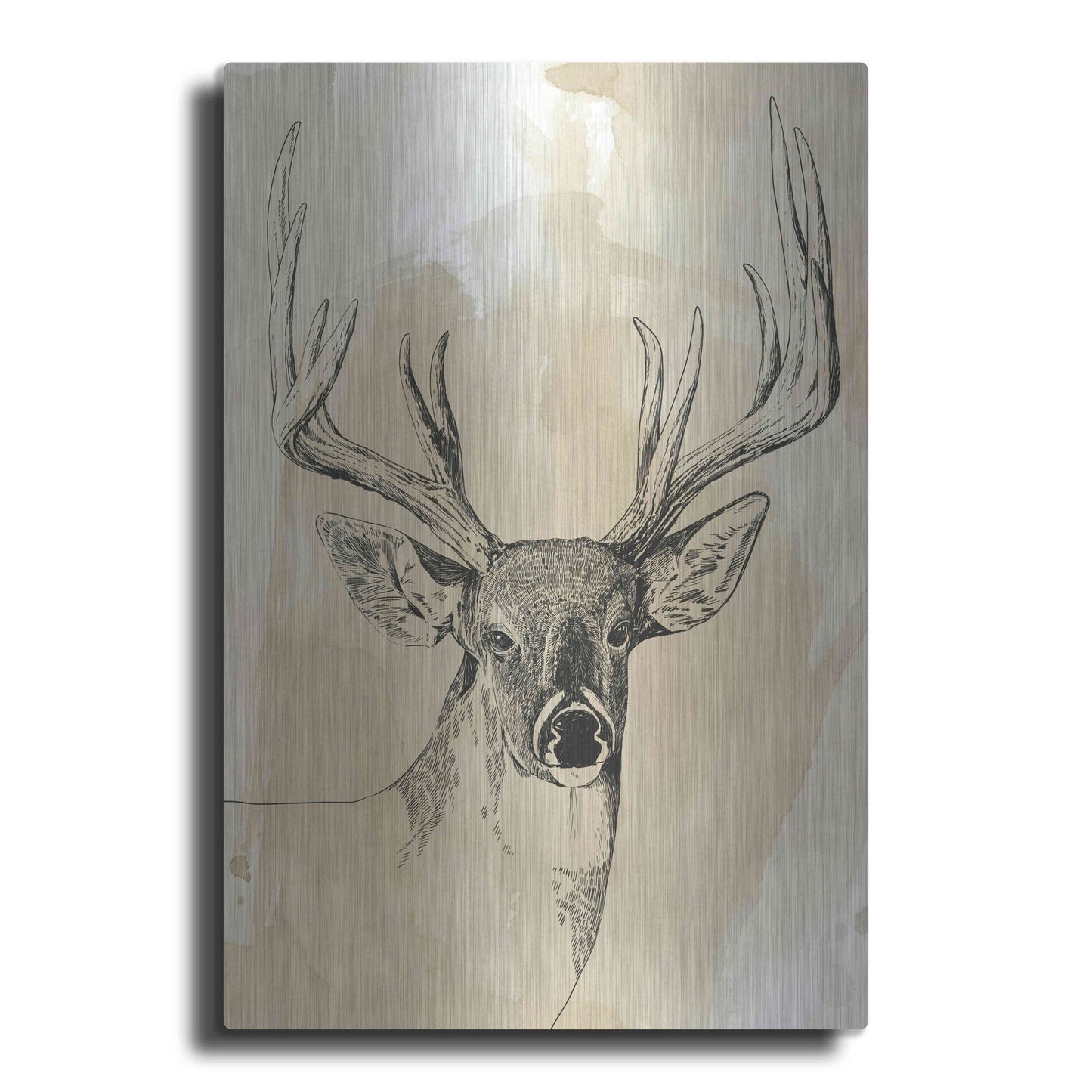Luxe Metal Art 'Burnished Buck I' by Grace Popp, Metal Wall Art