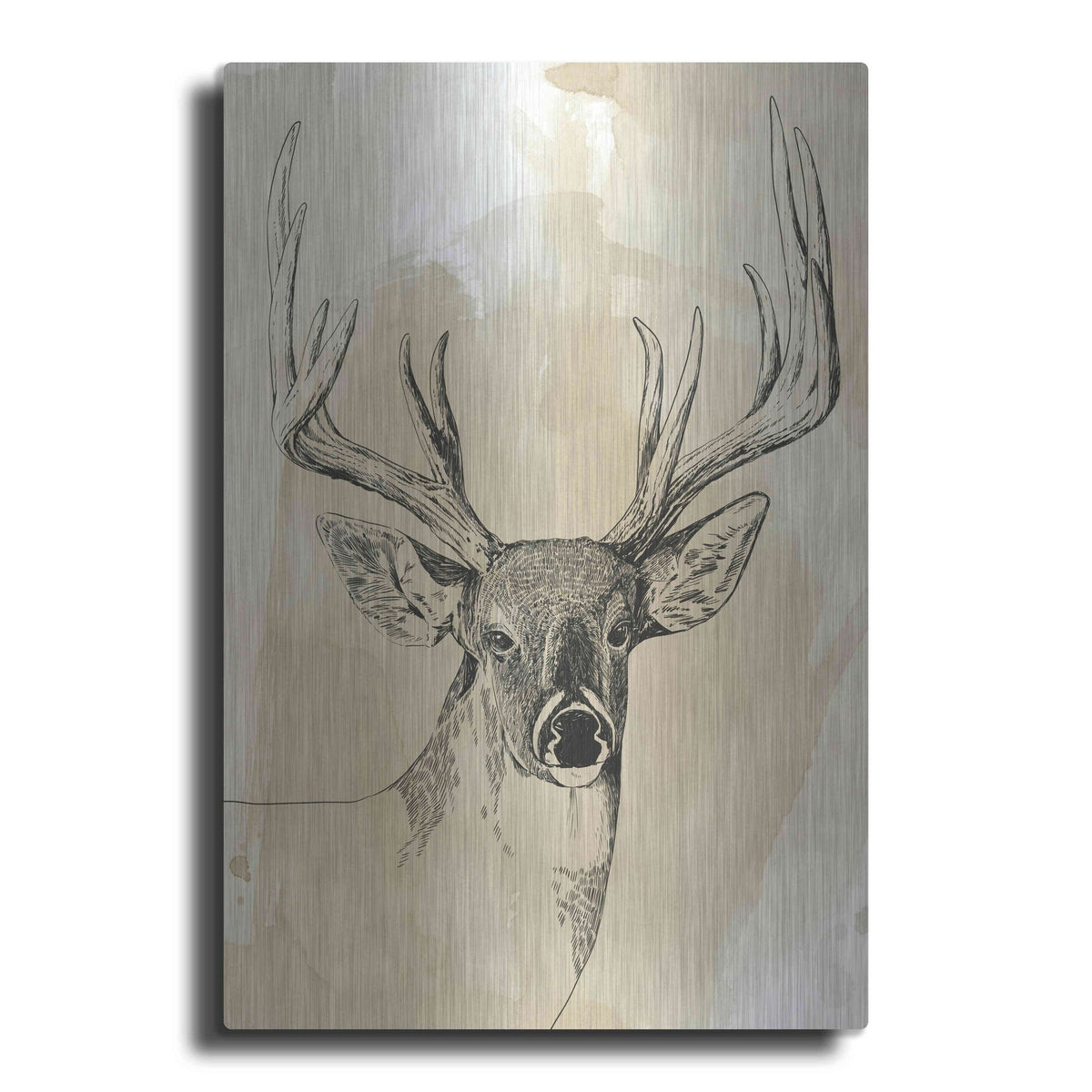 Luxe Metal Art 'Burnished Buck I' by Grace Popp, Metal Wall Art