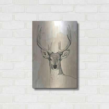 Luxe Metal Art 'Burnished Buck II' by Grace Popp, Metal Wall Art,16x24