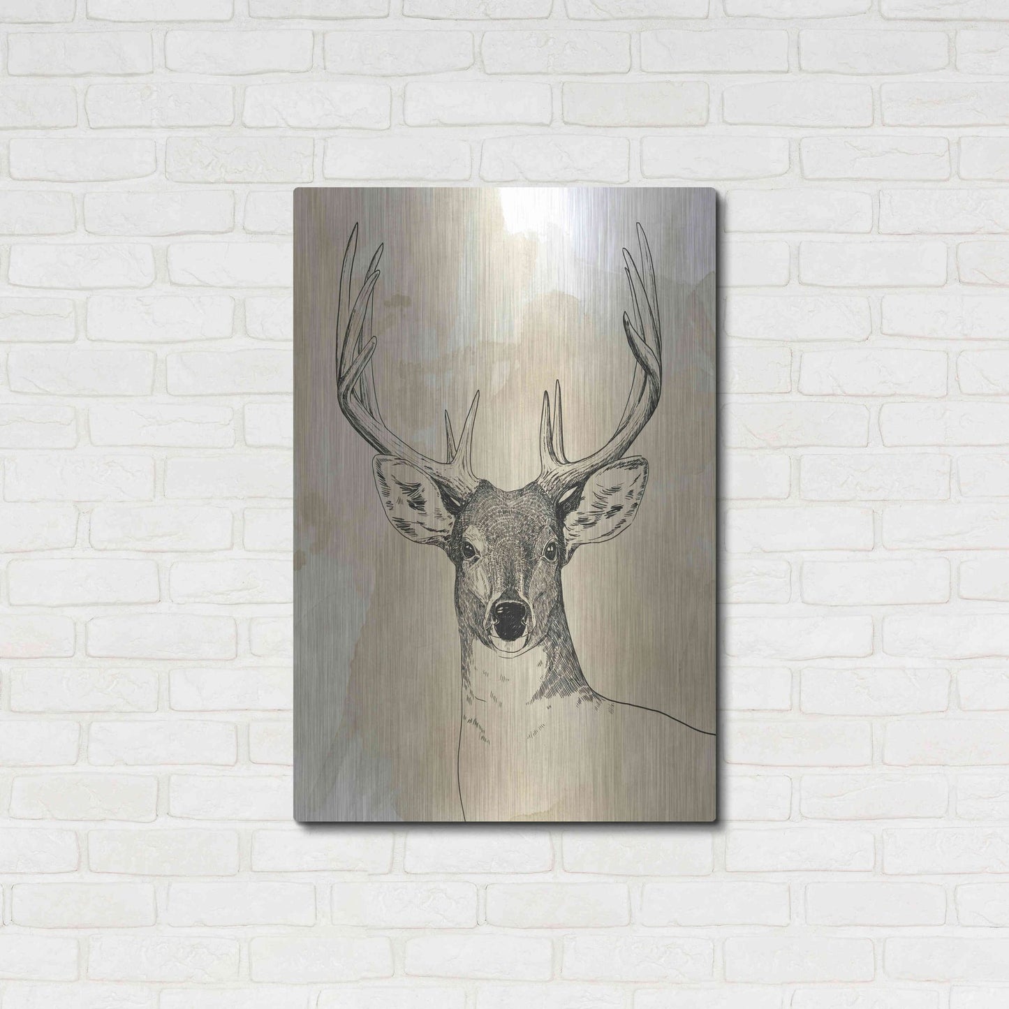 Luxe Metal Art 'Burnished Buck II' by Grace Popp, Metal Wall Art,24x36