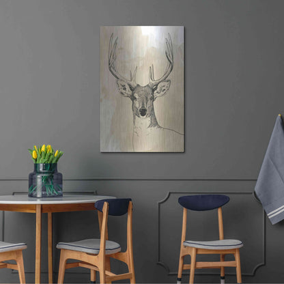 Luxe Metal Art 'Burnished Buck II' by Grace Popp, Metal Wall Art,24x36