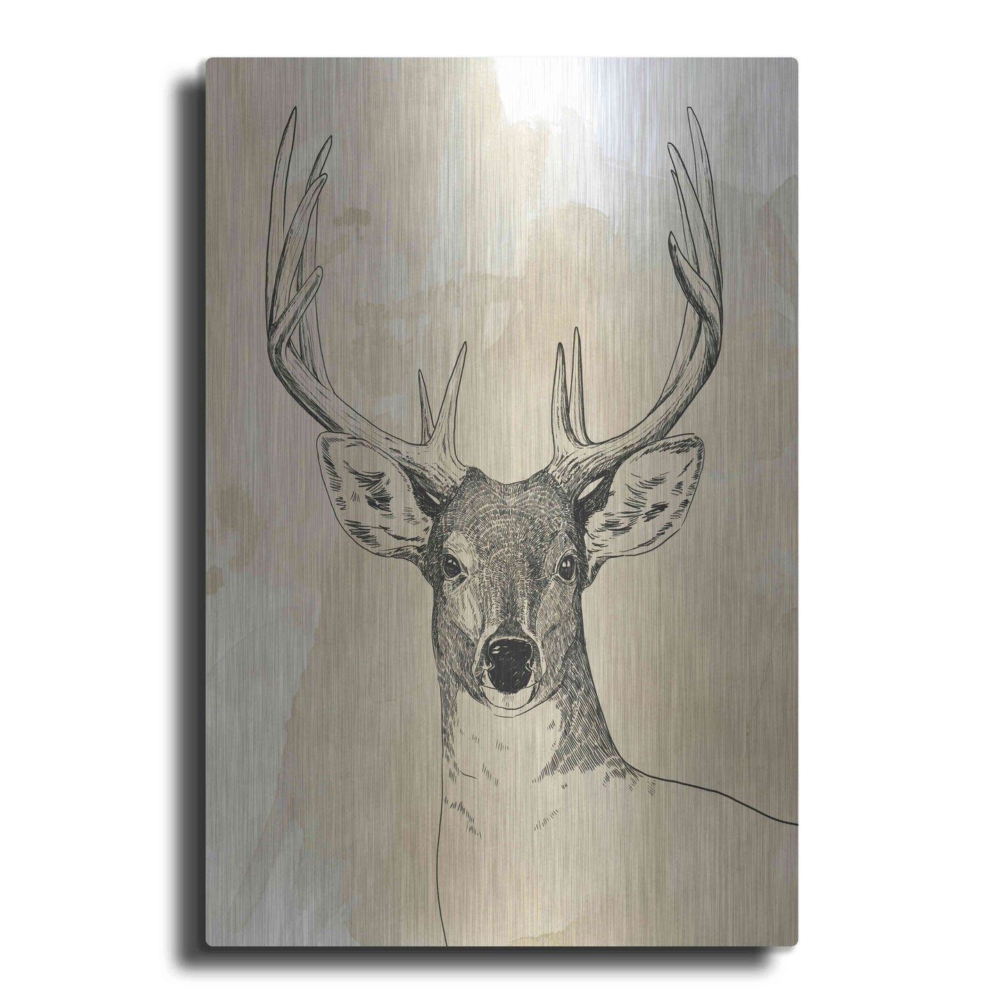 Luxe Metal Art 'Burnished Buck II' by Grace Popp, Metal Wall Art