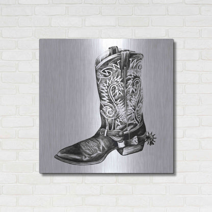 Luxe Metal Art 'Vintage Cowboy I' by Grace Popp, Metal Wall Art,36x36