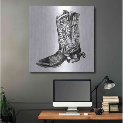 Luxe Metal Art 'Vintage Cowboy I' by Grace Popp, Metal Wall Art,36x36