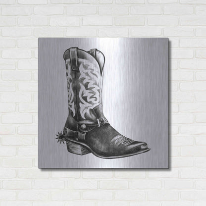 Luxe Metal Art 'Vintage Cowboy II' by Grace Popp, Metal Wall Art,36x36