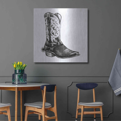 Luxe Metal Art 'Vintage Cowboy II' by Grace Popp, Metal Wall Art,36x36