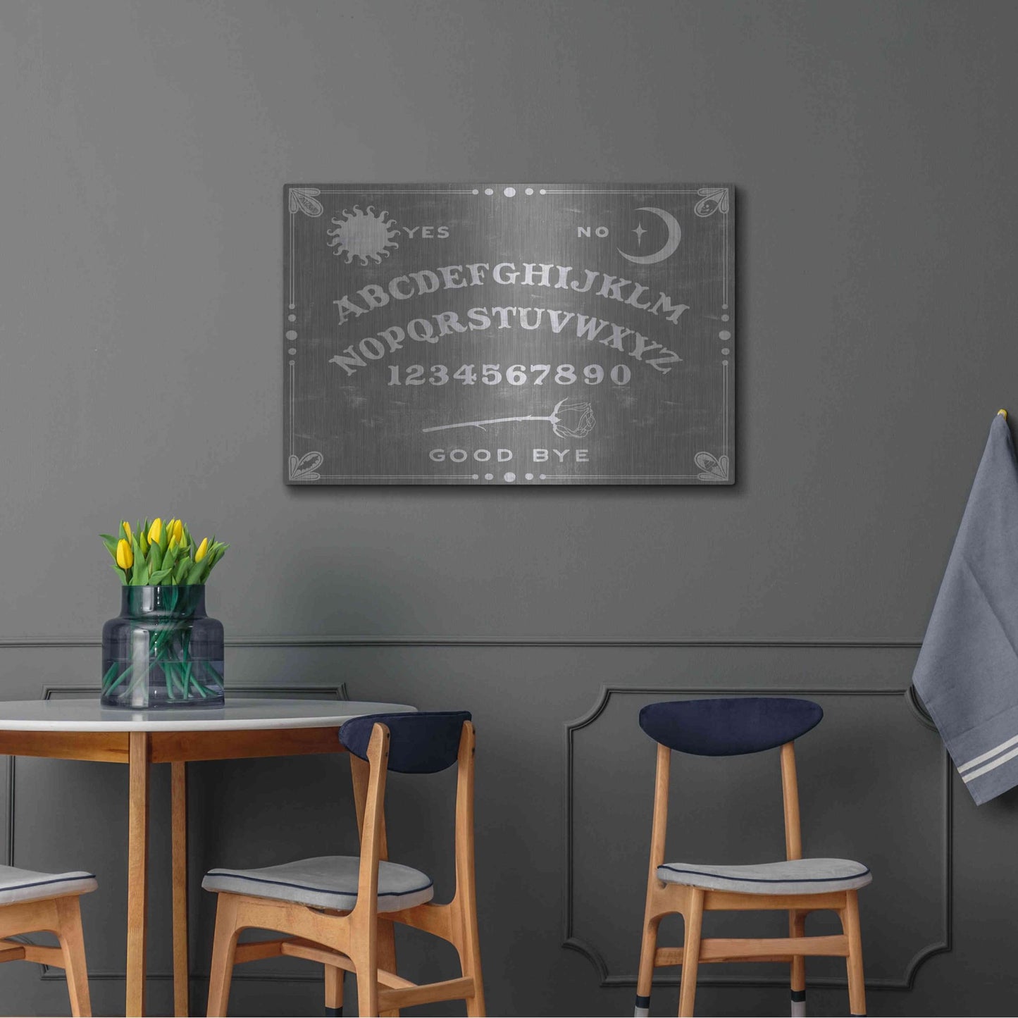 Luxe Metal Art 'Hallowed Moon Collection A' by Grace Popp, Metal Wall Art,36x24