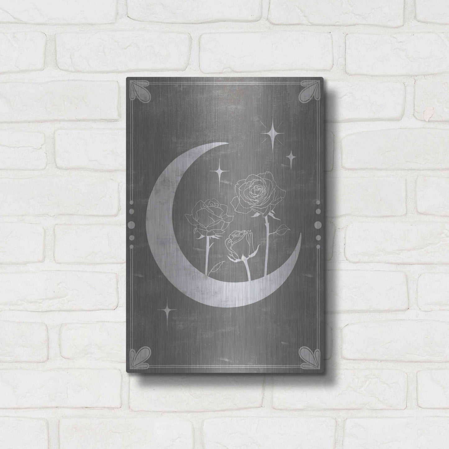 Luxe Metal Art 'Hallowed Moon Collection B' by Grace Popp, Metal Wall Art,12x16