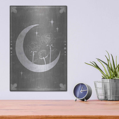 Luxe Metal Art 'Hallowed Moon Collection B' by Grace Popp, Metal Wall Art,12x16