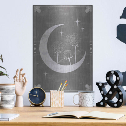 Luxe Metal Art 'Hallowed Moon Collection B' by Grace Popp, Metal Wall Art,12x16