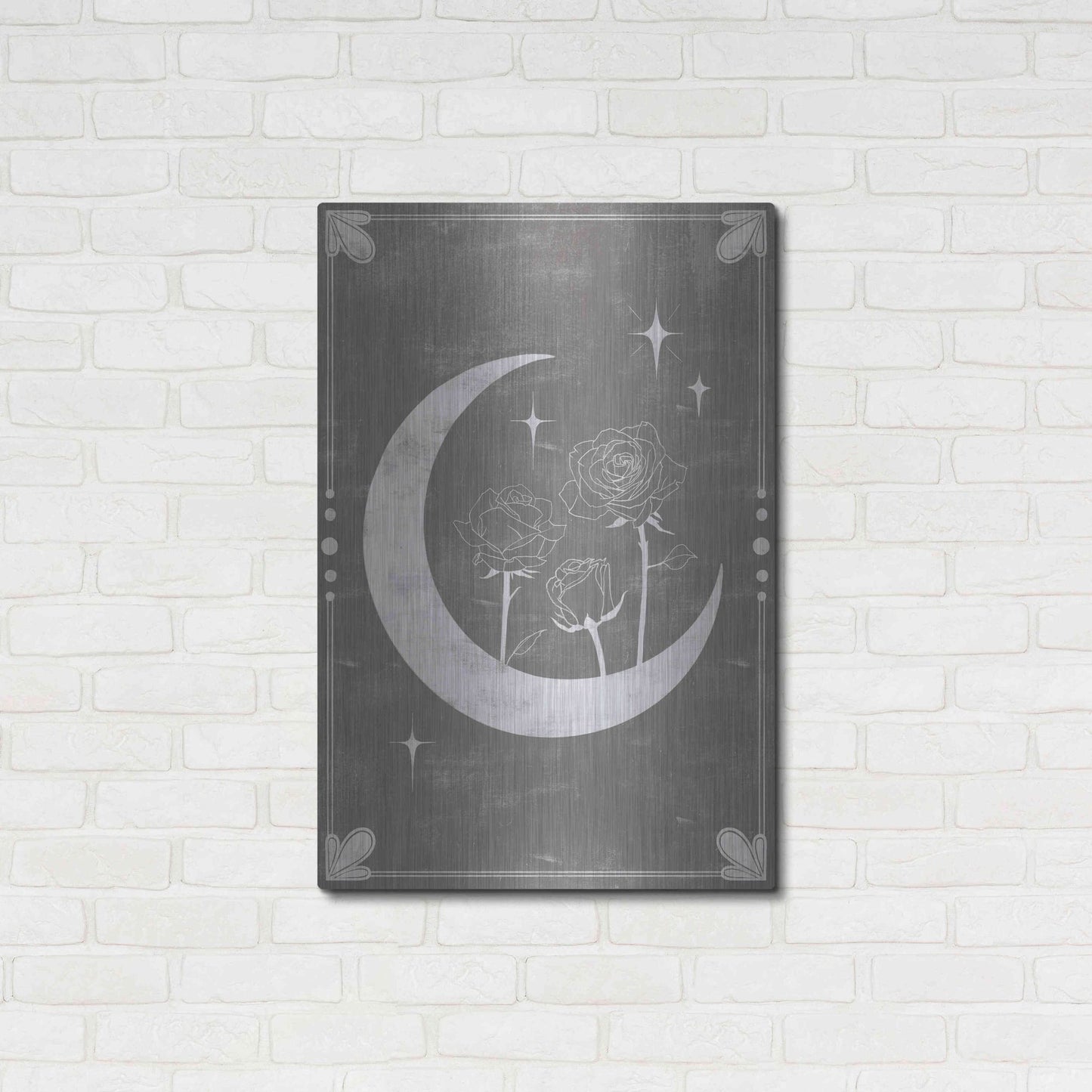 Luxe Metal Art 'Hallowed Moon Collection B' by Grace Popp, Metal Wall Art,24x36