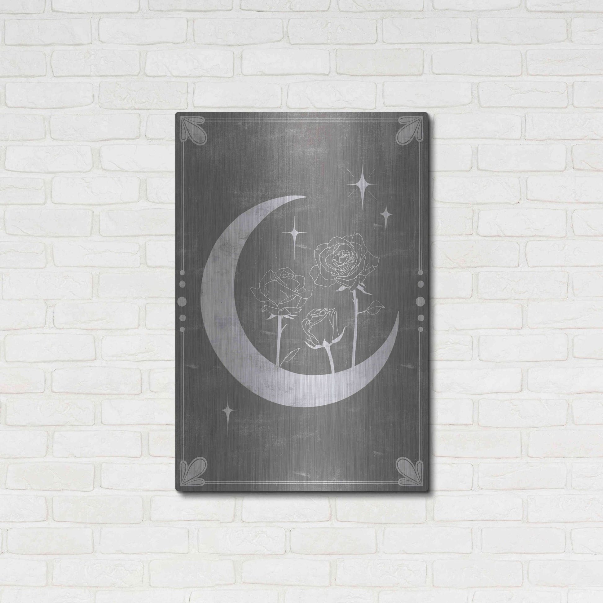 Luxe Metal Art 'Hallowed Moon Collection B' by Grace Popp, Metal Wall Art,24x36