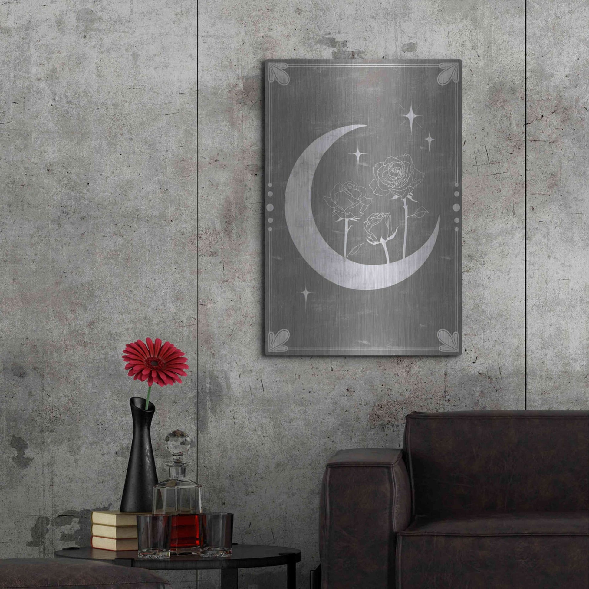 Luxe Metal Art 'Hallowed Moon Collection B' by Grace Popp, Metal Wall Art,24x36