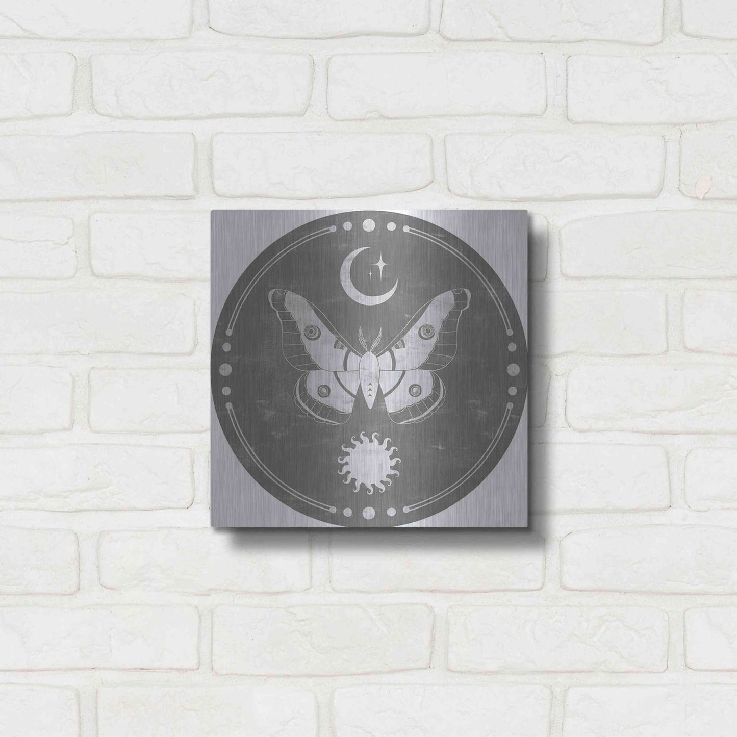 Luxe Metal Art 'Hallowed Moon Collection C' by Grace Popp, Metal Wall Art,12x12