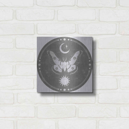 Luxe Metal Art 'Hallowed Moon Collection C' by Grace Popp, Metal Wall Art,12x12