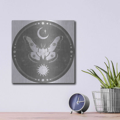 Luxe Metal Art 'Hallowed Moon Collection C' by Grace Popp, Metal Wall Art,12x12