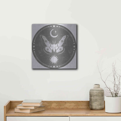 Luxe Metal Art 'Hallowed Moon Collection C' by Grace Popp, Metal Wall Art,12x12