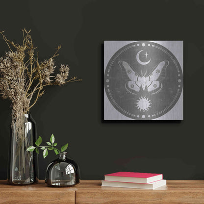 Luxe Metal Art 'Hallowed Moon Collection C' by Grace Popp, Metal Wall Art,12x12