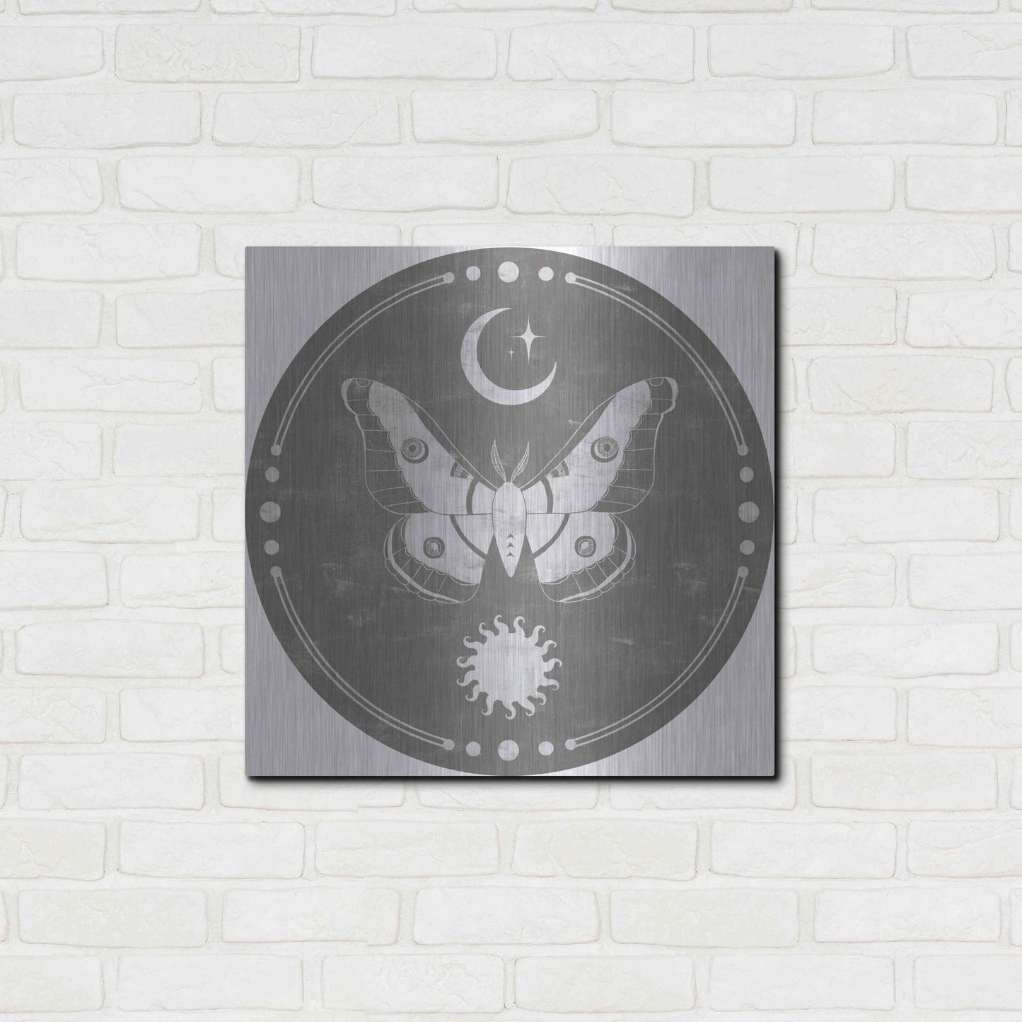 Luxe Metal Art 'Hallowed Moon Collection C' by Grace Popp, Metal Wall Art,24x24
