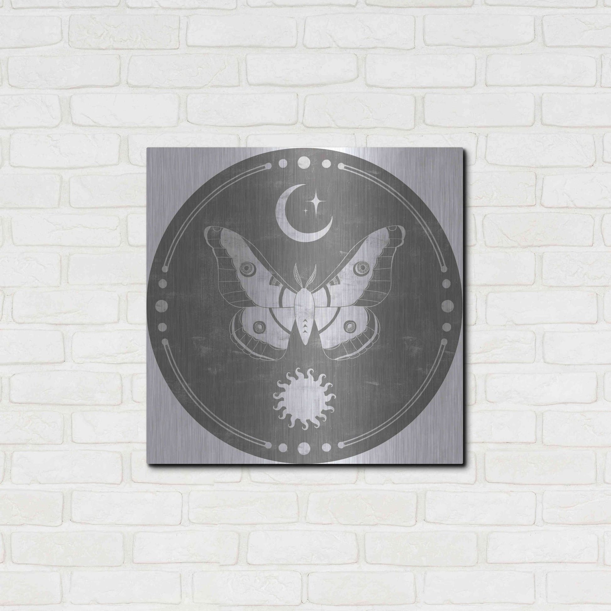 Luxe Metal Art 'Hallowed Moon Collection C' by Grace Popp, Metal Wall Art,24x24