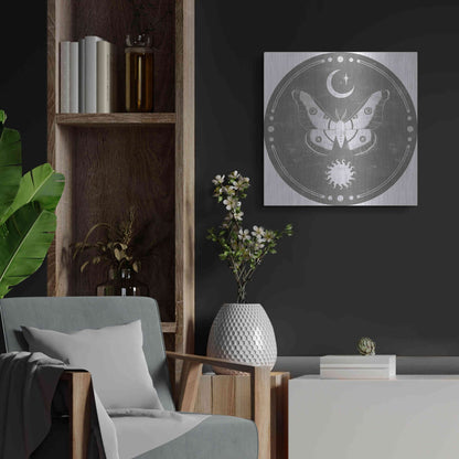 Luxe Metal Art 'Hallowed Moon Collection C' by Grace Popp, Metal Wall Art,24x24