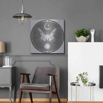 Luxe Metal Art 'Hallowed Moon Collection C' by Grace Popp, Metal Wall Art,24x24