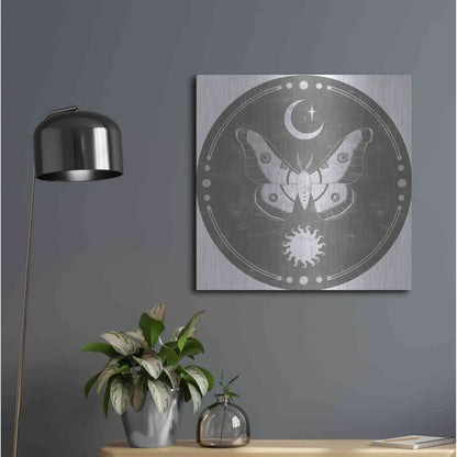 Luxe Metal Art 'Hallowed Moon Collection C' by Grace Popp, Metal Wall Art,24x24