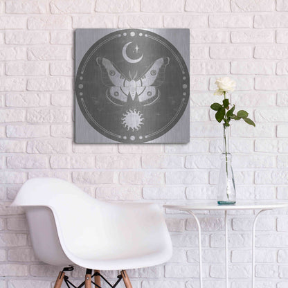 Luxe Metal Art 'Hallowed Moon Collection C' by Grace Popp, Metal Wall Art,24x24