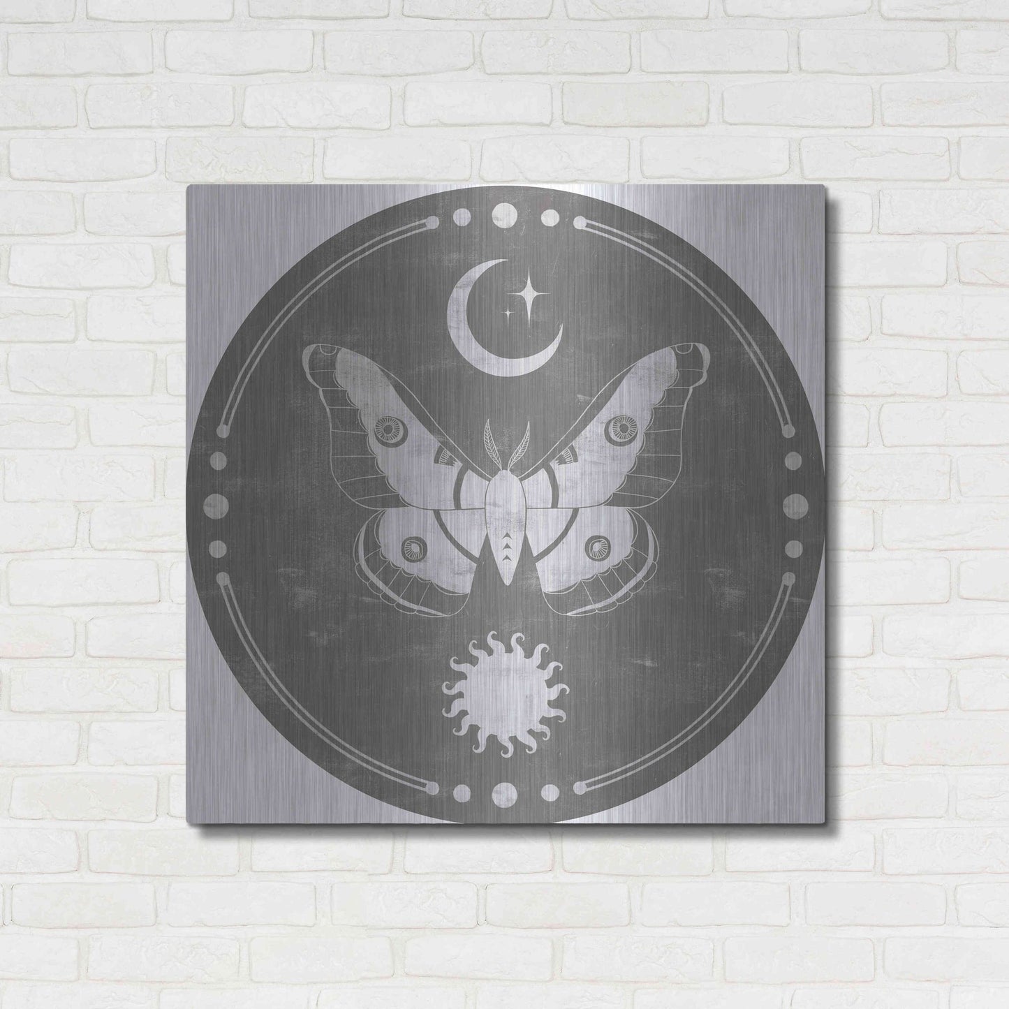 Luxe Metal Art 'Hallowed Moon Collection C' by Grace Popp, Metal Wall Art,36x36