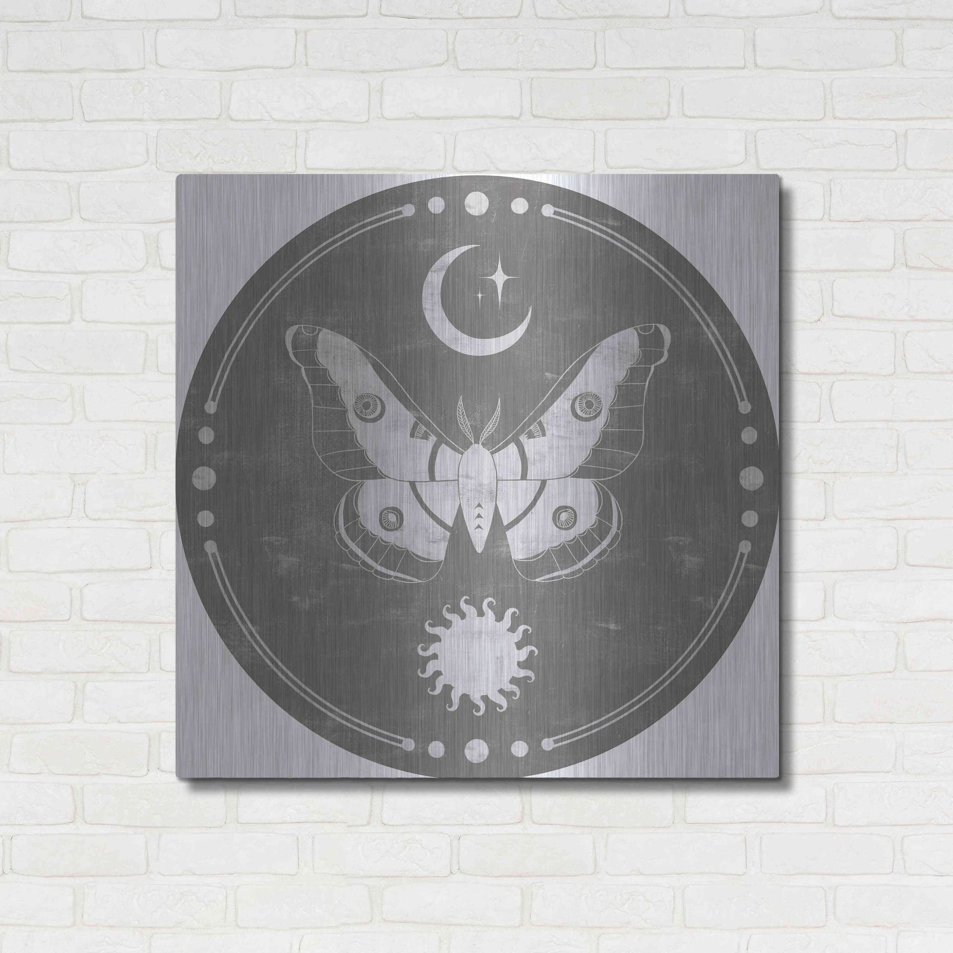 Luxe Metal Art 'Hallowed Moon Collection C' by Grace Popp, Metal Wall Art,36x36