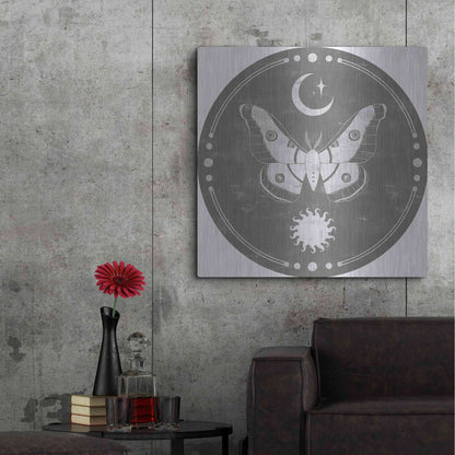 Luxe Metal Art 'Hallowed Moon Collection C' by Grace Popp, Metal Wall Art,36x36