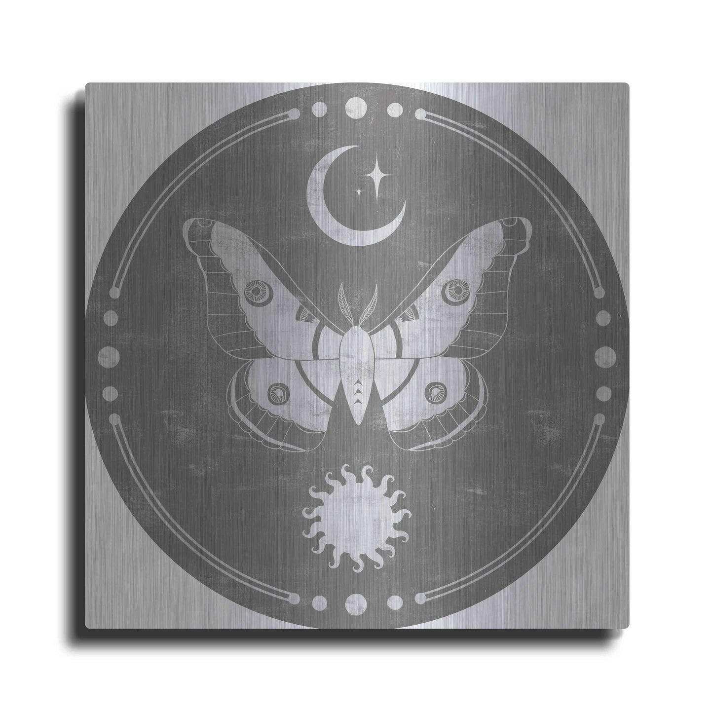 Luxe Metal Art 'Hallowed Moon Collection C' by Grace Popp, Metal Wall Art