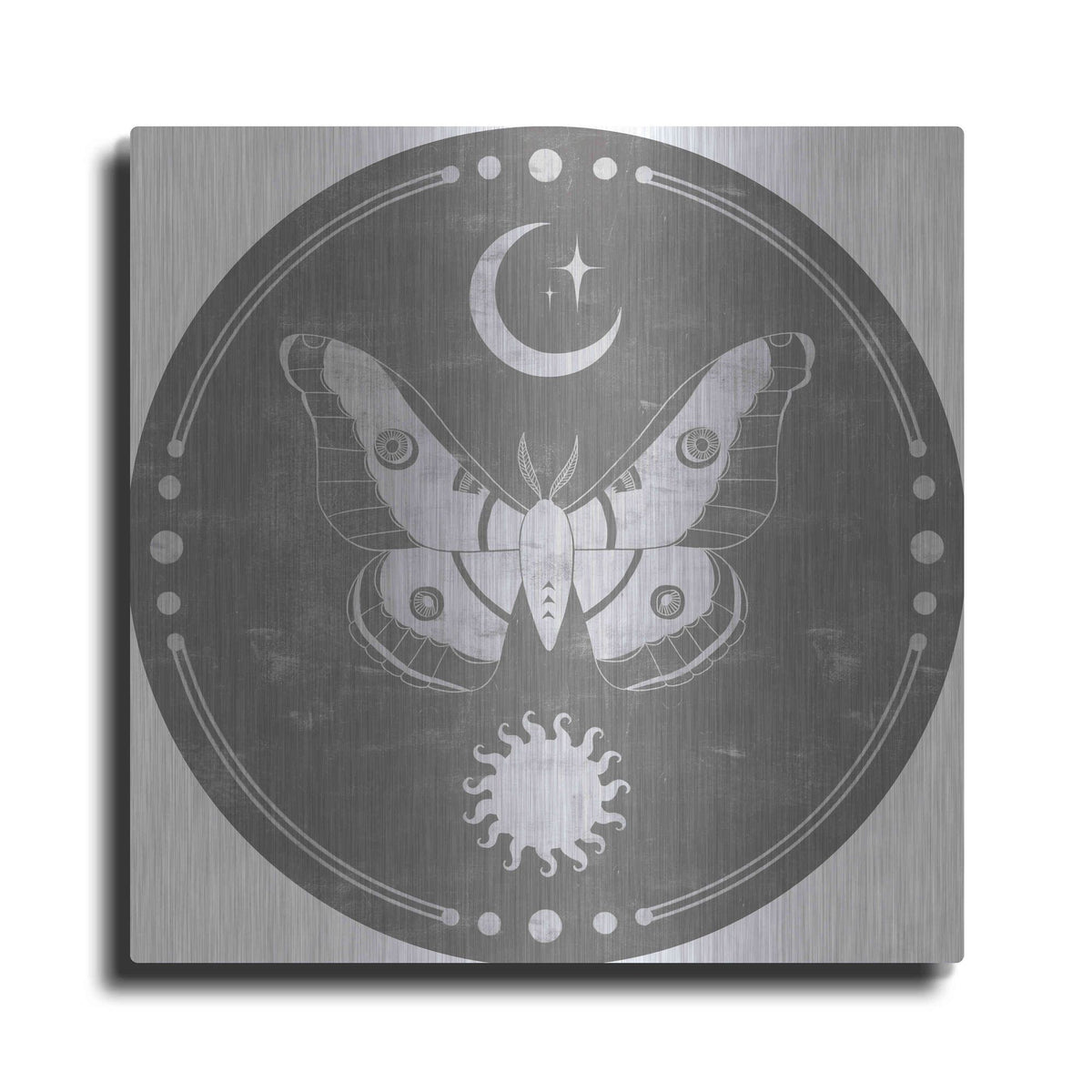 Luxe Metal Art 'Hallowed Moon Collection C' by Grace Popp, Metal Wall Art