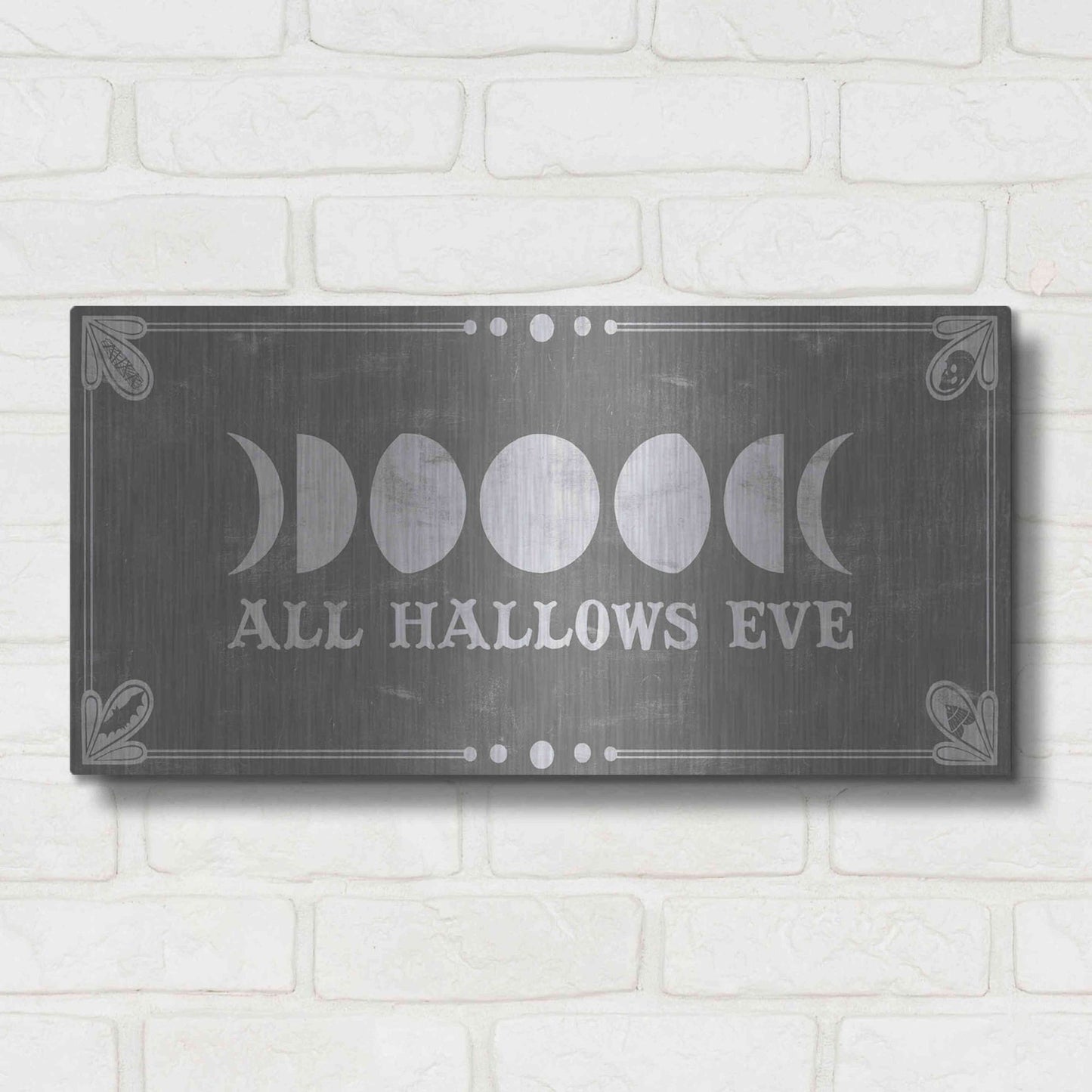 Luxe Metal Art 'Hallowed Moon Collection D' by Grace Popp, Metal Wall Art,24x12
