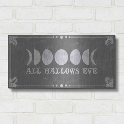 Luxe Metal Art 'Hallowed Moon Collection D' by Grace Popp, Metal Wall Art,24x12