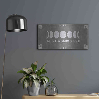 Luxe Metal Art 'Hallowed Moon Collection D' by Grace Popp, Metal Wall Art,24x12
