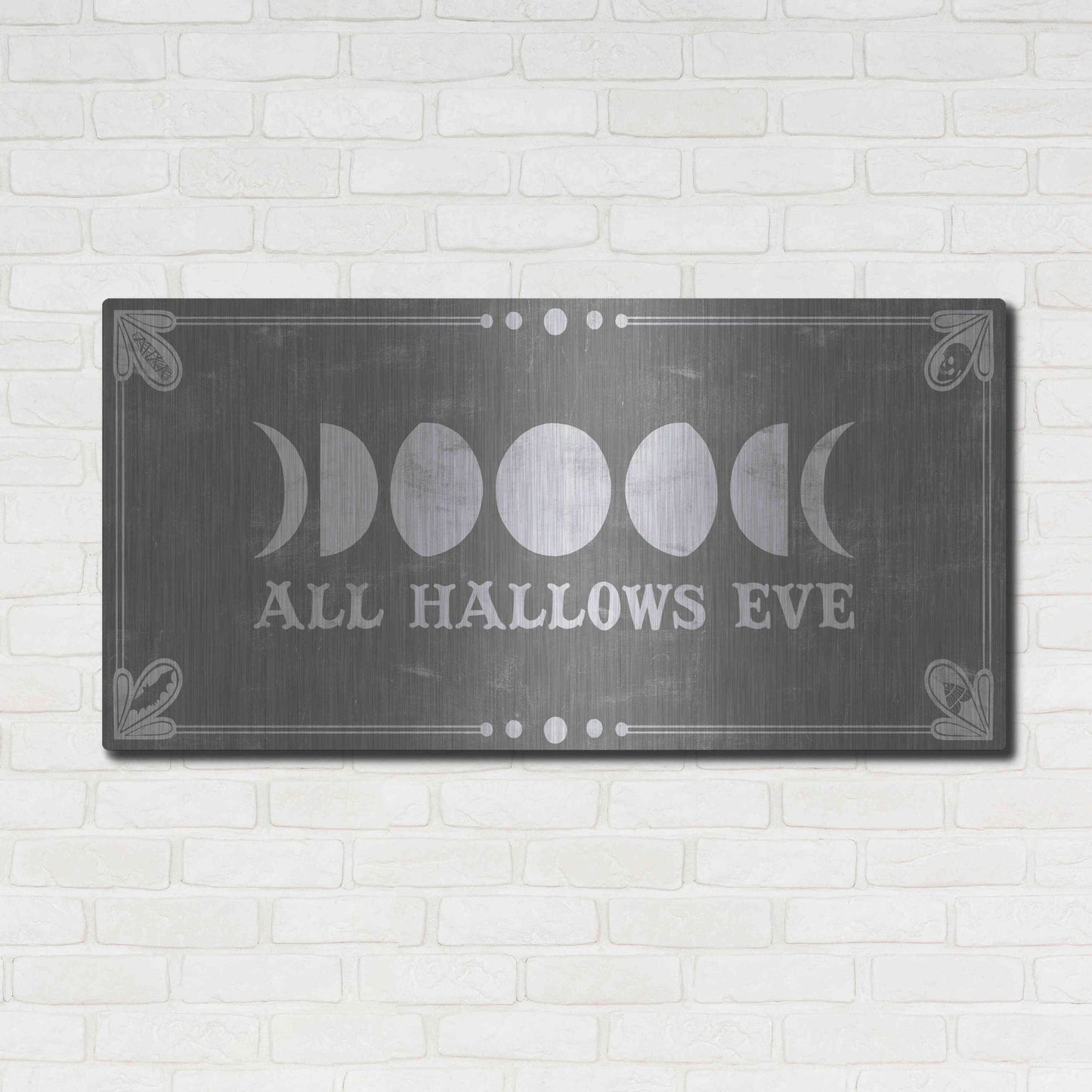 Luxe Metal Art 'Hallowed Moon Collection D' by Grace Popp, Metal Wall Art,48x24