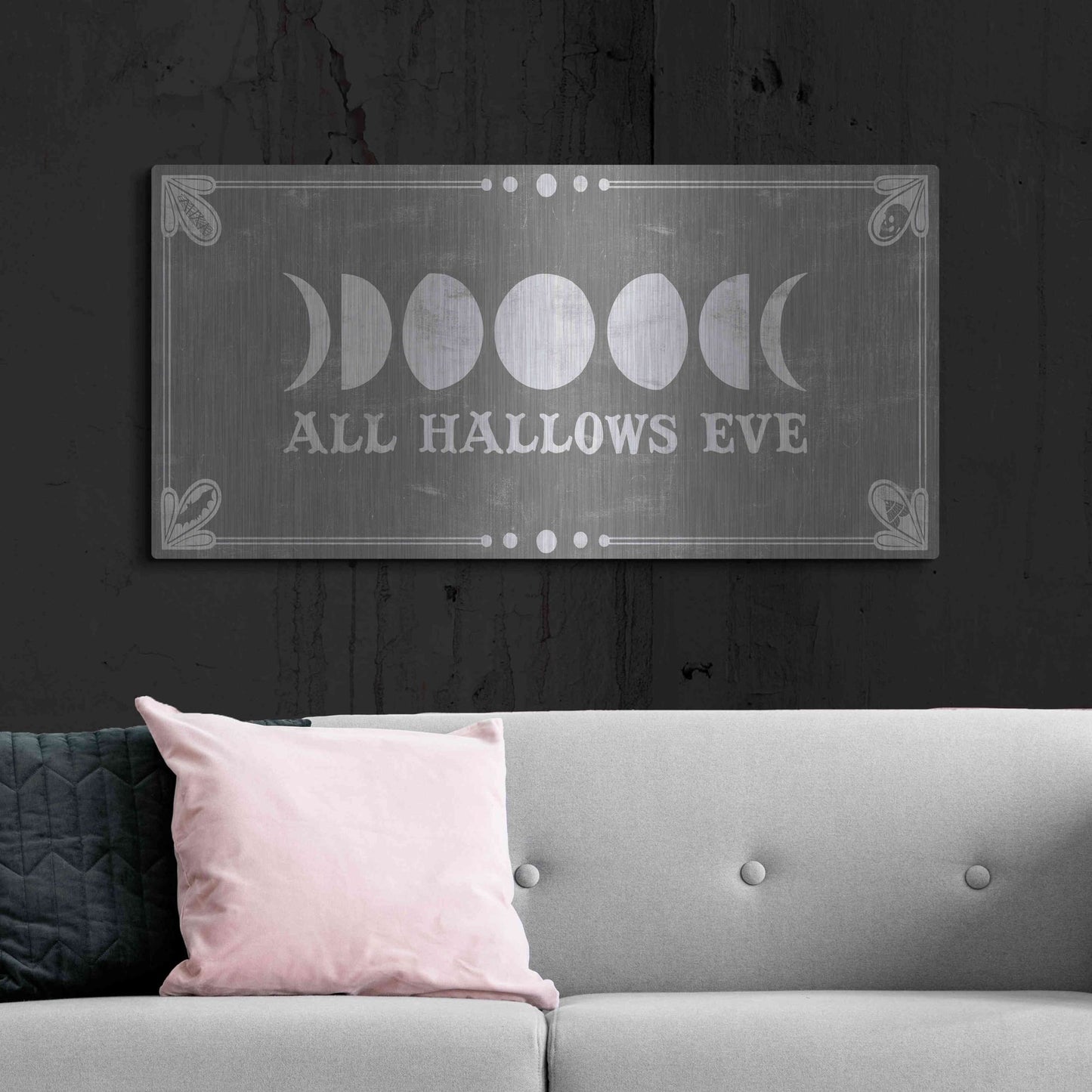 Luxe Metal Art 'Hallowed Moon Collection D' by Grace Popp, Metal Wall Art,48x24