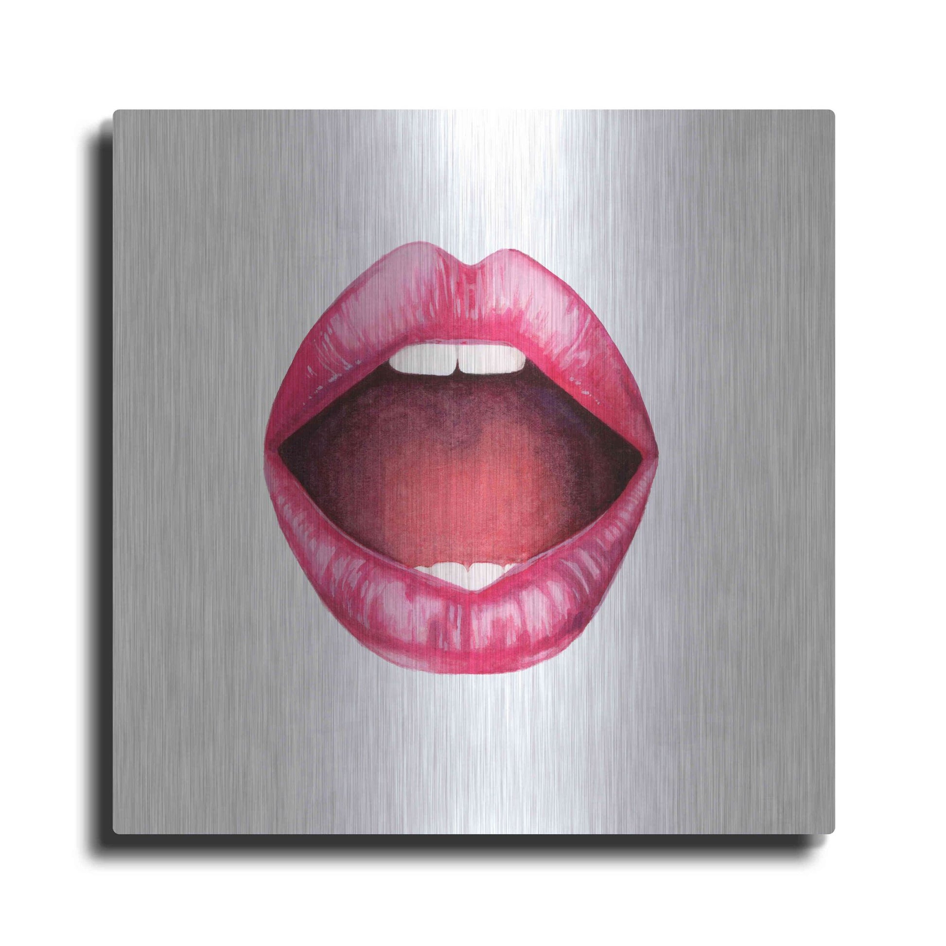 Luxe Metal Art 'Emotion Lips II' by Grace Popp, Metal Wall Art