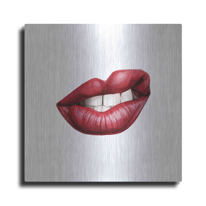 Luxe Metal Art 'Emotion Lips III' by Grace Popp, Metal Wall Art