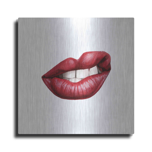 Luxe Metal Art 'Emotion Lips III' by Grace Popp, Metal Wall Art