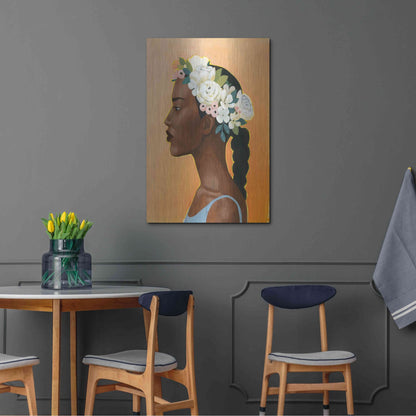 Luxe Metal Art 'Modern Laurel II' by Grace Popp, Metal Wall Art,24x36