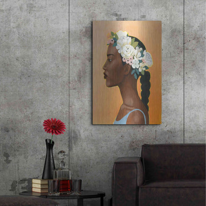 Luxe Metal Art 'Modern Laurel II' by Grace Popp, Metal Wall Art,24x36